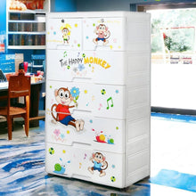 Kid's Plastic Chest of 6 Drawers, Multi - Purpose Storage Organizer/Wardrobe for Kids - luckystorebuy.in
