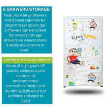 Kid's Plastic Chest of 6 Drawers, Multi - Purpose Storage Organizer/Wardrobe for Kids - luckystorebuy.in