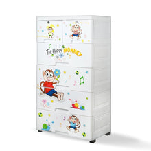 Kid's Plastic Chest of 6 Drawers, Multi - Purpose Storage Organizer/Wardrobe for Kids - luckystorebuy.in