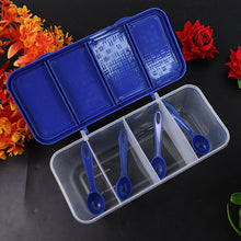 Kitchen Multipurpose Air - tight 4 Sections Storage Containers / Masala Box (1 Set) - luckystorebuy.in