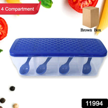 Kitchen Multipurpose Air - tight 4 Sections Storage Containers / Masala Box (1 Set) - luckystorebuy.in