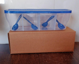 Kitchen Multipurpose Air - tight 4 Sections Storage Containers / Masala Box (1 Set) - luckystorebuy.in