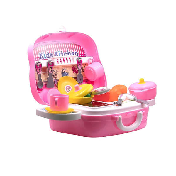 Kitchen Set for Kids Girls Pretend Play Toys Little (23 Pcs Set Approx) - luckystorebuy.in