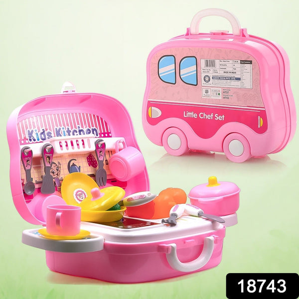 Kitchen Set for Kids Girls Pretend Play Toys Little (23 Pcs Set Approx) - luckystorebuy.in