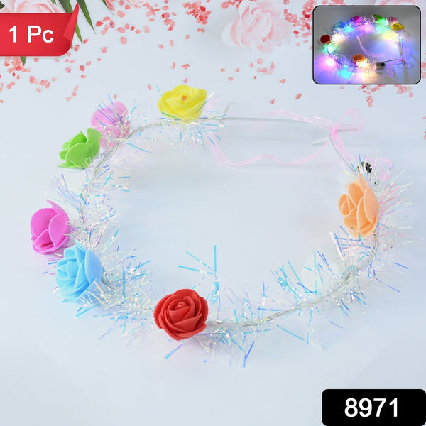 LED Flower Crown Headband – Multicolor Light - Up (1 Pc), Hair accessories - luckystorebuy.in
