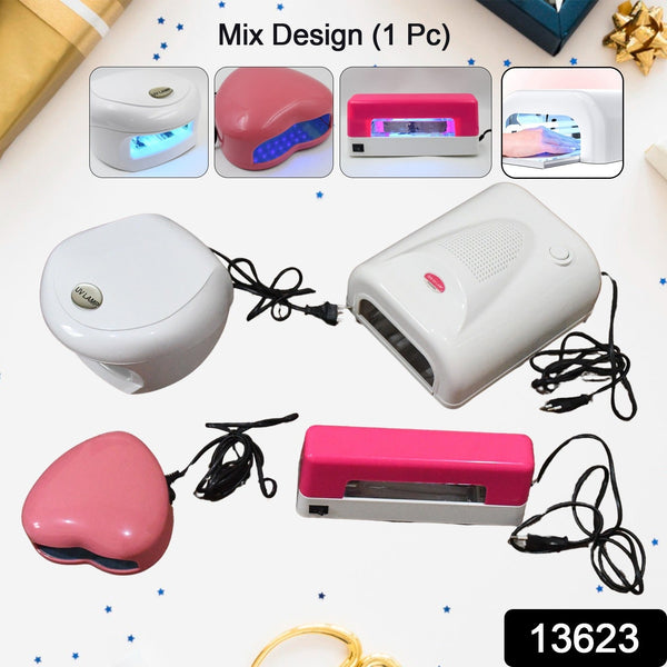 LED UV Lamp Nail Dryer Gel Nail Lamp Nail Polish Curing Lamp (1 Pc / Mix Design) - luckystorebuy.in