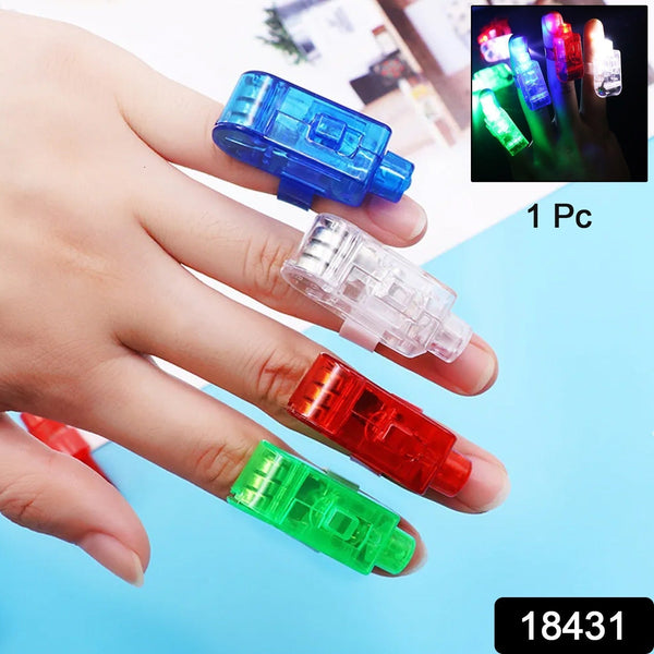 Light up Finger Tips, Clear Mini Rings, LED Glow Ring with Elastic Band (1 Pc) - luckystorebuy.in