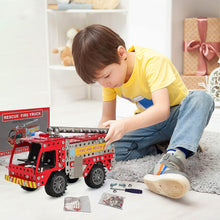 Metal DIY Fire Truck Building Blocks for Kids (Fire Truck / 292pcs of truck tool / 1 Set) - luckystorebuy.in