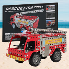 Metal DIY Fire Truck Building Blocks for Kids (Fire Truck / 292pcs of truck tool / 1 Set) - luckystorebuy.in