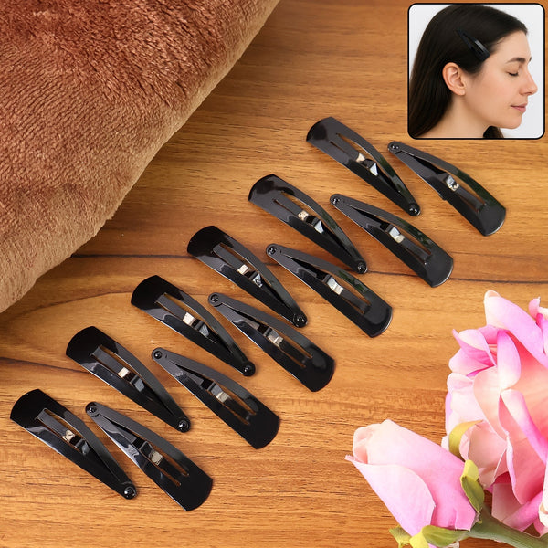 Metal Tik Tak Hair Clips (12 Pcs Set), Hair accessories - luckystorebuy.in
