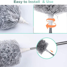 Microfiber Dusters for Cleaning, Telescoping Feather Duster with 100 inches Extendable Handle Pole, Dusting Cleaning Tools for Cleaning High Ceiling, Ceiling Fan, Blinds, Cobwebs, Furniture, Cars - luckystorebuy.in