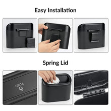 Mini Car Trash Can with Lid, Waterproof Car Trash Bin Storage Box (1 Pc) - luckystorebuy.in