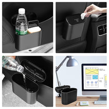 Mini Car Trash Can with Lid, Waterproof Car Trash Bin Storage Box (1 Pc) - luckystorebuy.in