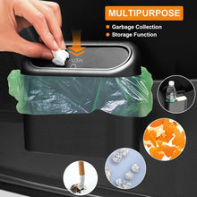 Mini Car Trash Can with Lid, Waterproof Car Trash Bin Storage Box (1 Pc) - luckystorebuy.in