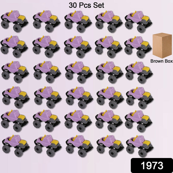 Mini Monster Trucks Friction Powered Cars for Kids Big Plastic Tires Baby Boys Super Cars Blaze Truck for Kids Gifts Toys (30 Pcs Set) - luckystorebuy.in