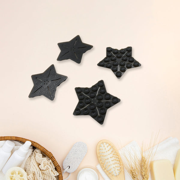 Mini Pvc Anti - Slip Bat Mat Non Slip Baby Bath Mats, Mini Child Safety Anti Slip Shower Mats Star Shaped for Kids (4 pc Set) - luckystorebuy.in
