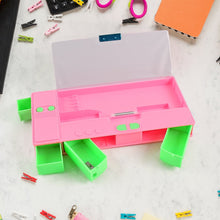 Multi Purpose Gadget Jumbo Pencil Box Compass With Calculator Jumbo 2 Side Slot Geometry Box Compass Use School , Traveling & Studio - luckystorebuy.in