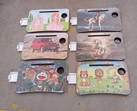 Multi - Purpose Laptop Desk for Study and Reading with Foldable, Cupholder & Drawer (1 Pc / Mix Catoon Design / 58×38 Cm) - luckystorebuy.in