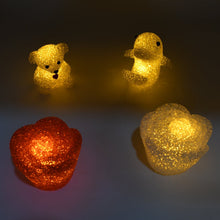 MULTI SHAPE SMALL LIGHT LAMPS LED SHAPE CRYSTAL NIGHT LIGHT LAMP (6 PC SET) - luckystorebuy.in
