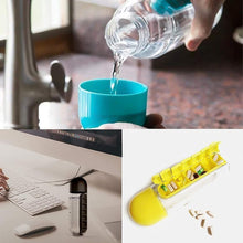 Multi - Use Pill & Water Bottle for Travel (600 Ml, Mix Color) - luckystorebuy.in