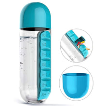 Multi - Use Pill & Water Bottle for Travel (600 Ml, Mix Color) - luckystorebuy.in