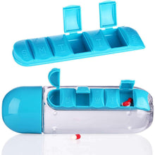 Multi - Use Pill & Water Bottle for Travel (600 Ml, Mix Color) - luckystorebuy.in