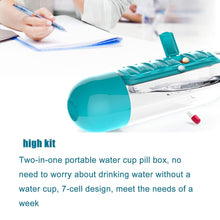 Multi - Use Pill & Water Bottle for Travel (600 Ml, Mix Color) - luckystorebuy.in