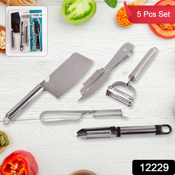 Multifunctional peeler, grater, fruit peeler, kitchen household gadget set (5 Pc Set) - luckystorebuy.in