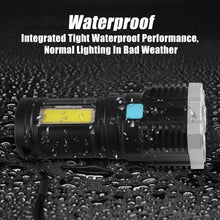 Multifunctional Strong 4 LED Torch Light, Portable Rechargeable Flashlight Long Distance Beam Range 800 Lumens COB Light 4 Mode Emergency for Hiking, Walking, Camping (4 LED Torch) - luckystorebuy.in