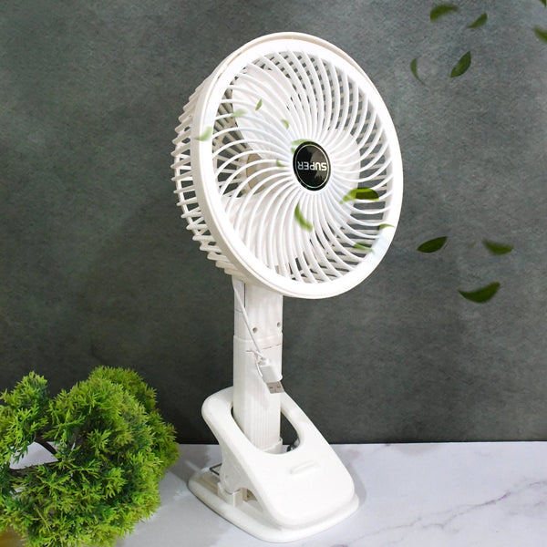 Multifunctional USB Desk Fan – Clip - On Plug & Play Fan, 1 Pc with Brown Box (On / Off Switch Not Provided) - luckystorebuy.in