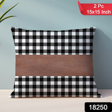 Pillow Covers, Leather & Cotton Cushion Covers (15 × 15 Inch / 1 Pair / 2 Pc) - luckystorebuy.in