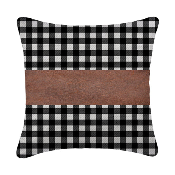 Pillow Covers, Leather & Cotton Cushion Covers (19 × 12 Inch / 1 Pair / 2 Pc) - luckystorebuy.in