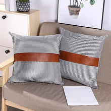Pillow Covers, leather & cotton Cushion Covers (20 × 20 Inch / 1 Pair / 2 Pc) - luckystorebuy.in