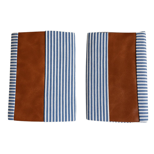 Pillow Covers, leather & cotton Cushion Covers (20 × 20 Inch / 1 Pair / 2 Pc) - luckystorebuy.in