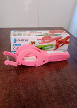 Plastic 2 in 1 Vegetable & Fruit Multi Cutter 5 Blade Vegetable Cutter with Peeler (1 Pc / Multicolor) - luckystorebuy.in