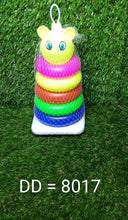 Plastic Baby Kids Teddy Stacking Ring Jumbo Stack Up Educational Toy 5pc - luckystorebuy.in
