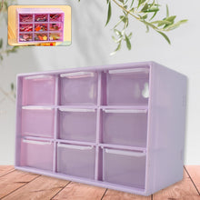 Plastic Compact Drawer Organizer for Jewellery (9 Compartment) - luckystorebuy.in