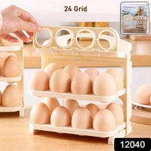 Plastic Foldable Egg Tray | 24 Grid Egg Storage Box (1 Pc) - luckystorebuy.in