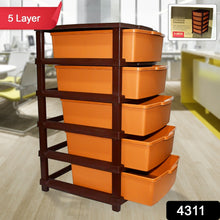 Plastic Premium Home Storage & Organization (5 Layer / 1 Pc) - luckystorebuy.in