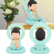 Plastic Solar Powered Moving Head Sitting Action Buddha Statue (1 Pc / Mix Color) - luckystorebuy.in
