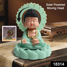Plastic Solar Powered Moving Head Sitting Action Buddha Statue (1 Pc / Mix Color) - luckystorebuy.in