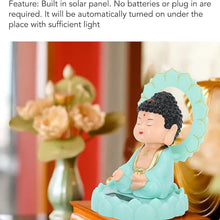 Plastic Solar Powered Moving Head Sitting Action Buddha Statue (1 Pc / Mix Color) - luckystorebuy.in