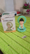 Plastic Solar Powered Moving Head Sitting Action Buddha Statue (1 Pc / Mix Color) - luckystorebuy.in