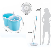Plastic Spinner Bucket Mop 360 Degree Self Spin Wringing with 2 Absorbers for Home and Office Floor Cleaning Mops Set - luckystorebuy.in