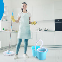 Plastic Spinner Bucket Mop 360 Degree Self Spin Wringing with 2 Absorbers for Home and Office Floor Cleaning Mops Set - luckystorebuy.in