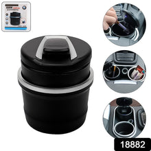 Portable Car Ashtray with Lid and Blue LED Light (1 Pc / With Color Box) - luckystorebuy.in