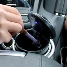 Portable Car Ashtray with Lid and Blue LED Light (1 Pc / With Color Box) - luckystorebuy.in