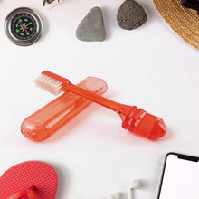 Portable Folding Toothbrush with Built - in Travel Case (1 Pc) - luckystorebuy.in