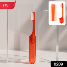 Portable Folding Toothbrush with Built - in Travel Case (1 Pc) - luckystorebuy.in