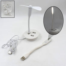 Portable Mini USB Fan, USB Ligh & USB 3 HUB / Port Combo - luckystorebuy.in